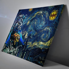 Batman Starry Dark Knight Canvas Print Wall Art - Nysekai