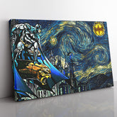 Batman Starry Dark Knight Canvas Print Wall Art - Nysekai