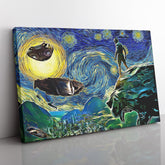 Black Panther Starry Night Wakanda Canvas Print Wall Art - Nysekai