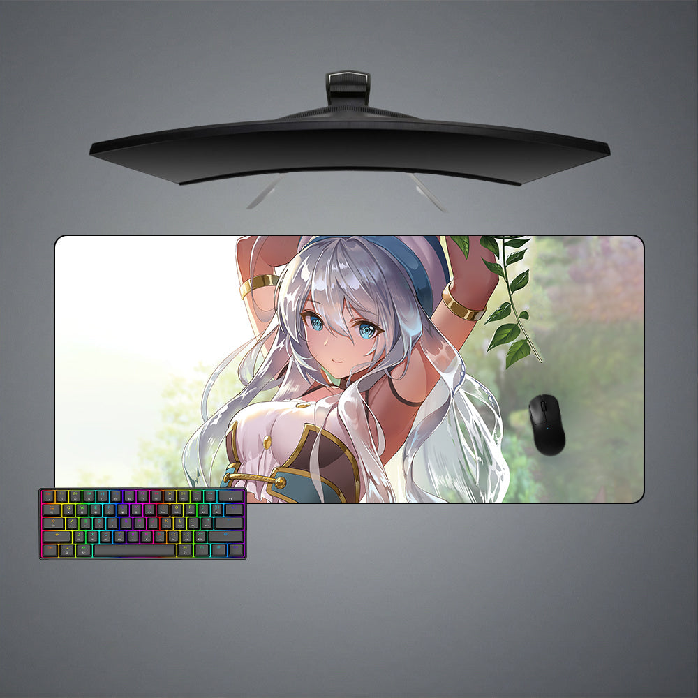 Blue Eyed Girl Size Gaming Mouse Pad,