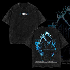 Otakuri "Tank" Solo Leveling Vintage Washed Oversized T-Shirt