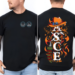 Vintage ASCE One Piece Unsiex T-shirt, Cool Staw Hat One Piece Anime Sweatshirt, Portgas D. Ace Hoodie, Love Manga Anime Merch - Nysekai