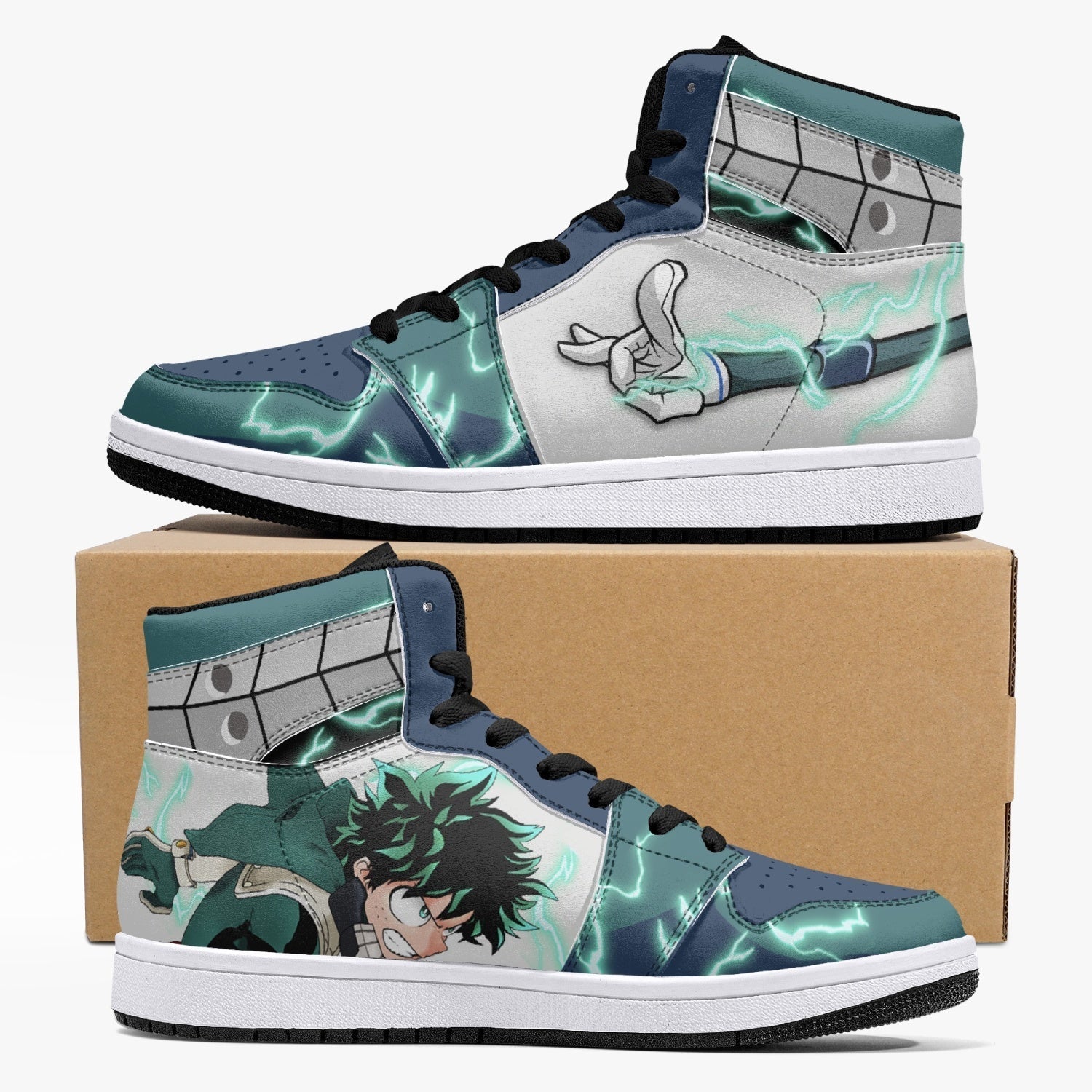 Deku and Bakugo My Hero Academia Mid 1 Basketball Shoes