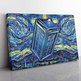 Doctor Who Tardis Starry Night Canvas Print Wall Art - Nysekai