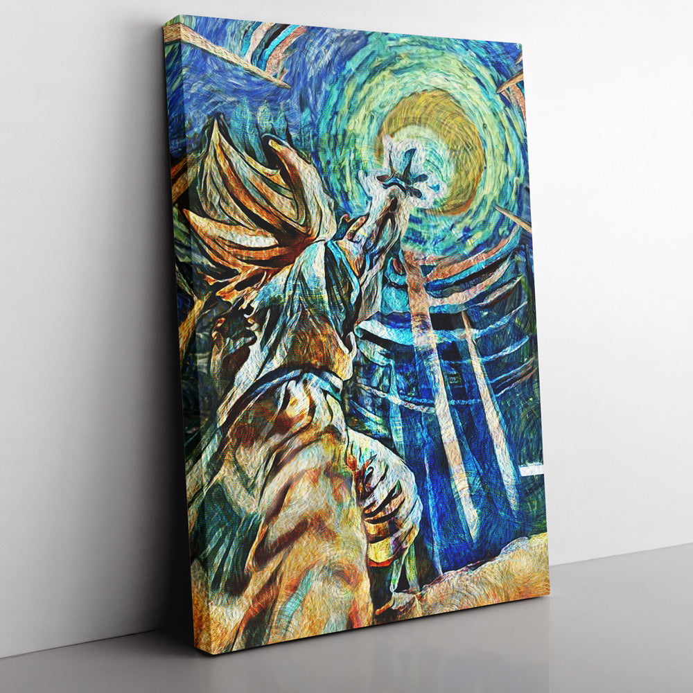 Dragon Ball Z Starry Night Kamehameha Canvas Print Wall Art - Nysekai