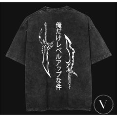 Nysekai "Kasaka's Venom Fang Knight Killer Solo Leveling" Vintage Washed Oversized T-shirt - Nysekai