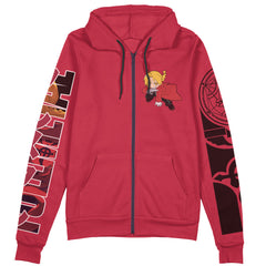 Edward Elric Fullmetal Alchemist Streetwear Zip Hoodie Jacket