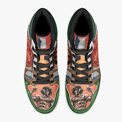 Eren Yeager Titan Transformation Shingeki no Kyojin Mid 1 Basketball Shoes