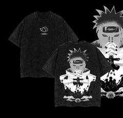 Otakuri "Pain Akatsuki" Naruto Vintage Washed Oversized T-Shirt