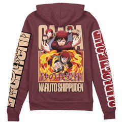 Gaara Naruto Shippuden Streetwear Zip Hoodie Jacket