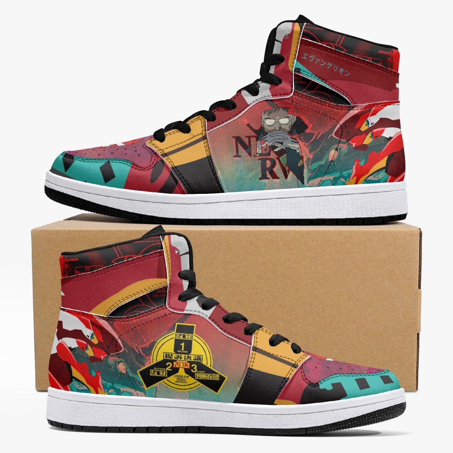 Gendo Ikari Eva Unit 02 Neon Genesis Evangelion Mid 1 Basketball Shoes