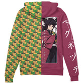 Giyu Tomioka Haori Demon Slayer" Streetwear Zip Hoodie Jacket