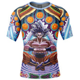 Trippy Ultra Instinct Goku Dragon Ball Z Short Sleeve Rash Guard Compression Shirt