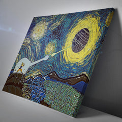 Goku vs Death Star Starry Night Canvas Print Wall Art - Nysekai