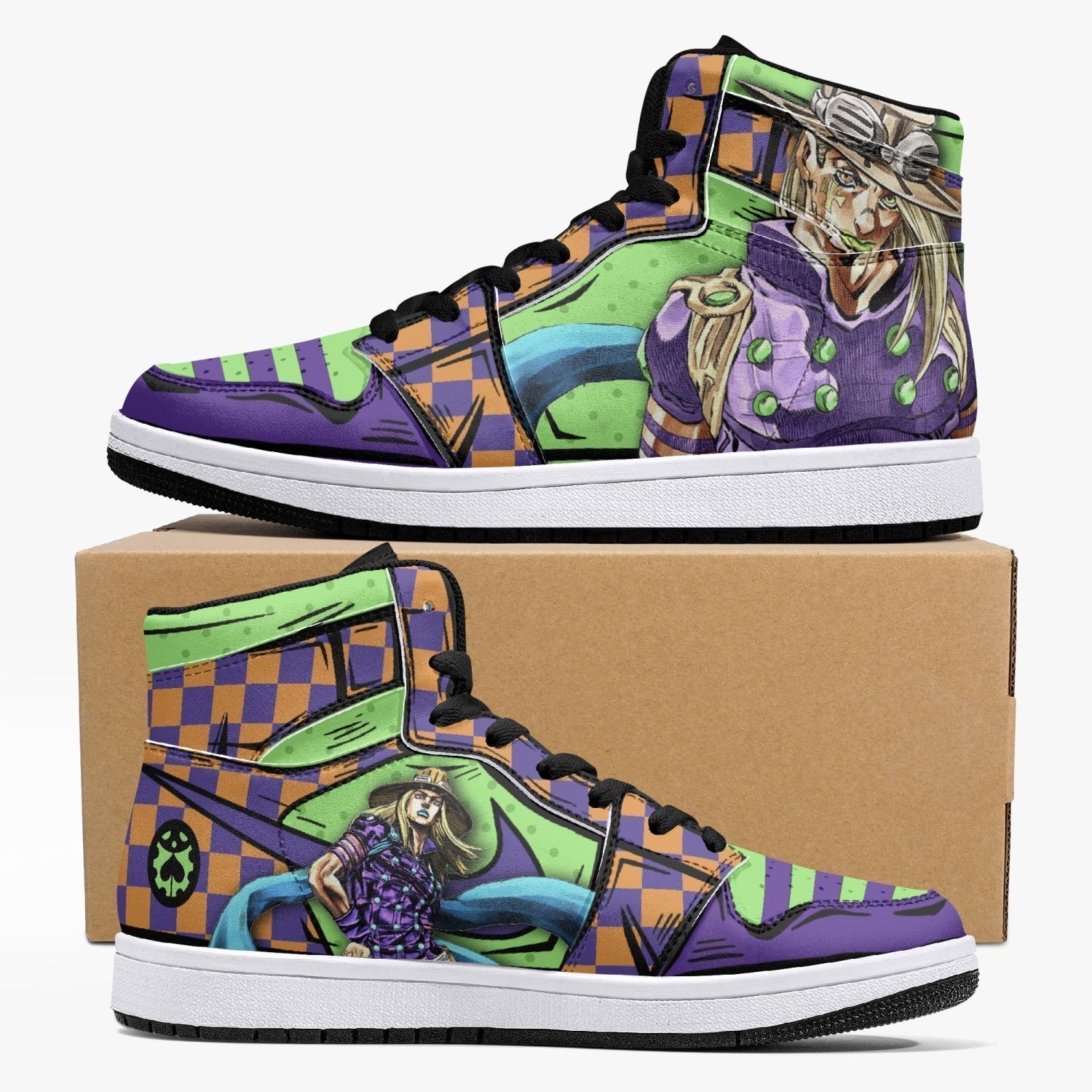 Gyro Zeppeli JoJo's Bizarre Adventure Mid 1 Basketball Shoes