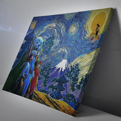 Happy Bonding Gintama Starry Night Canvas Print Wall Art - Nysekai