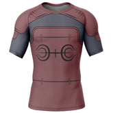 Hashirama Senju Naruto Short Sleeve Rash Guard Compression Shirt