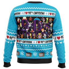 I love the 90s Cartoons Ugly Christmas Sweater
