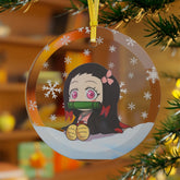 Kawaii Anime Glass Ornament Charming Nezuko Ornament Anime Ornaments - Nysekai