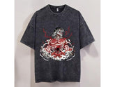 Otakuri "Eren Yeager Attack Titans Power" Attack on Titan Vintage Washed Oversized T-Shirt