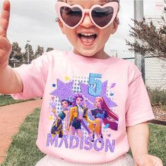 Otakuri "Madison (5th Birthday Stars)" Kpop Demon Hunter Kids T-Shirt