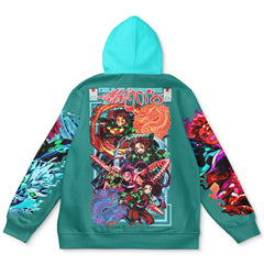 Otakuri "Tanjiro Kamado (Hinokami Kagura & Water Breathing)" Demon Slayer Streetwear Hoodie