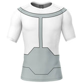 White and gray short-sleeve shirt with geometric design on a white background, Viltrumite Executioner Invincible