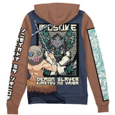 Hashibira Inosuke Demon Slayer Streetwear Zip Hoodie Jacket