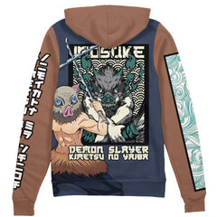 Hashibira Inosuke Demon Slayer Streetwear Zip Hoodie Jacket