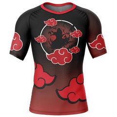 Itachi Uchiha Akatsuki Naruto Short Sleeve Rash Guard Compression Shirt