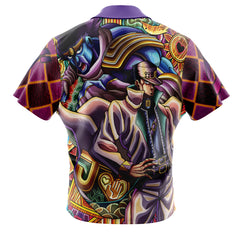 Trippy Jotaro Kujo JoJo's Bizarre Adventure Button Up Hawaiian Shirt