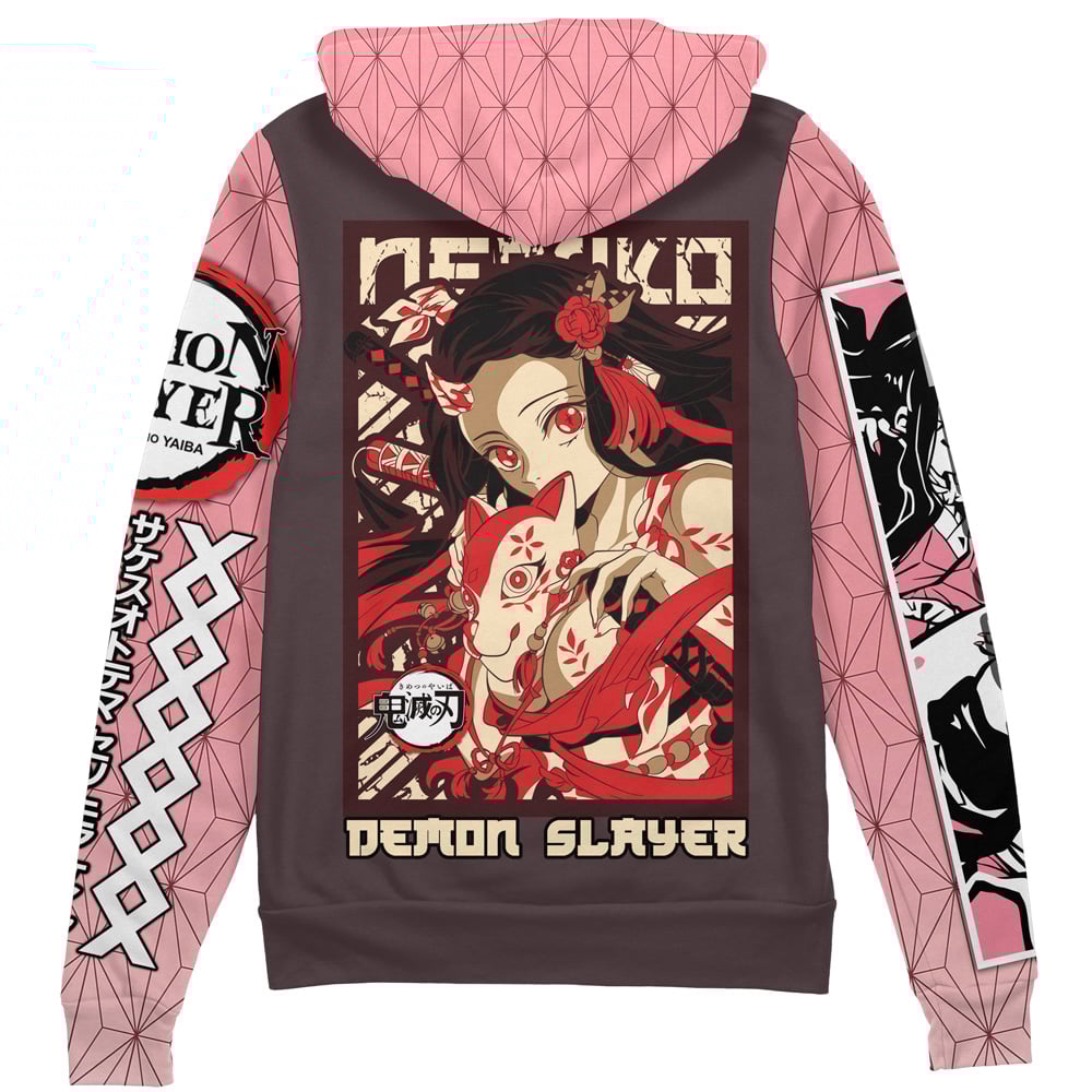 Kamado Nezuko Demon Slayer" Streetwear Zip Hoodie Jacket