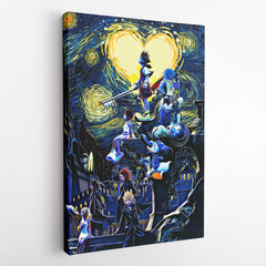 Kingdom Hearts Starry Night Canvas Print Wall Art - Nysekai