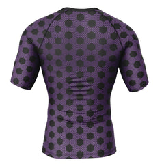 Kokushibo Demon Slayer Short Sleeve Rash Guard Compression Shirt