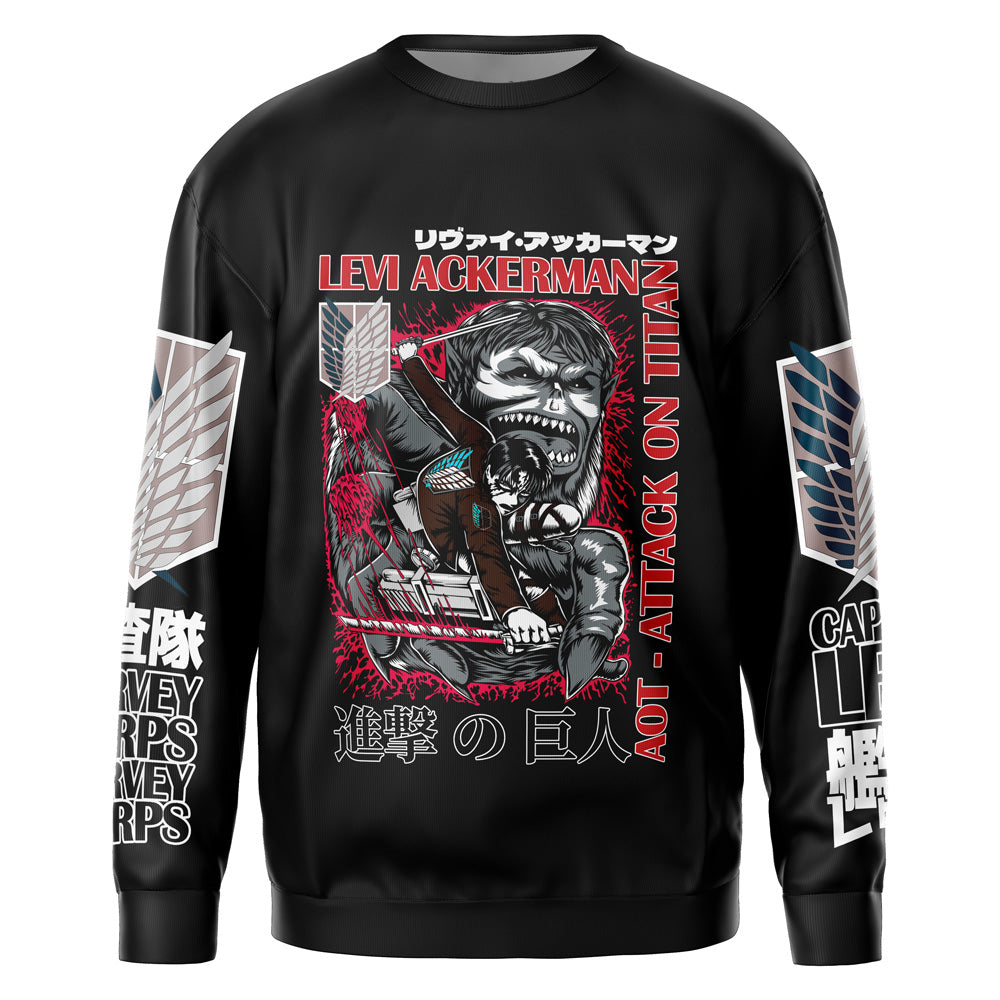 Levi Ackerman x Beast Titan Attack on Titan" Streetwear Sweatshirt