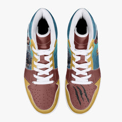 Luffy and Shanks One Piece Mid 1 Basketball Shoes