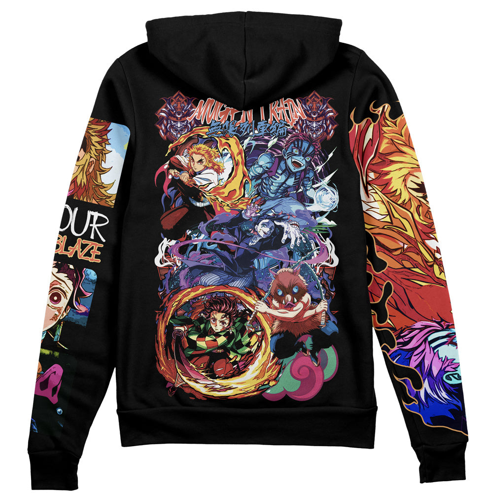 Mugen Train Arc Demon Slayer Streetwear Zip Hoodie Jacket