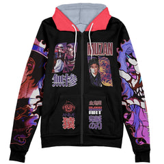 Kibitsuji Muzan Demon Slayer Streetwear Zip Hoodie Jacket
