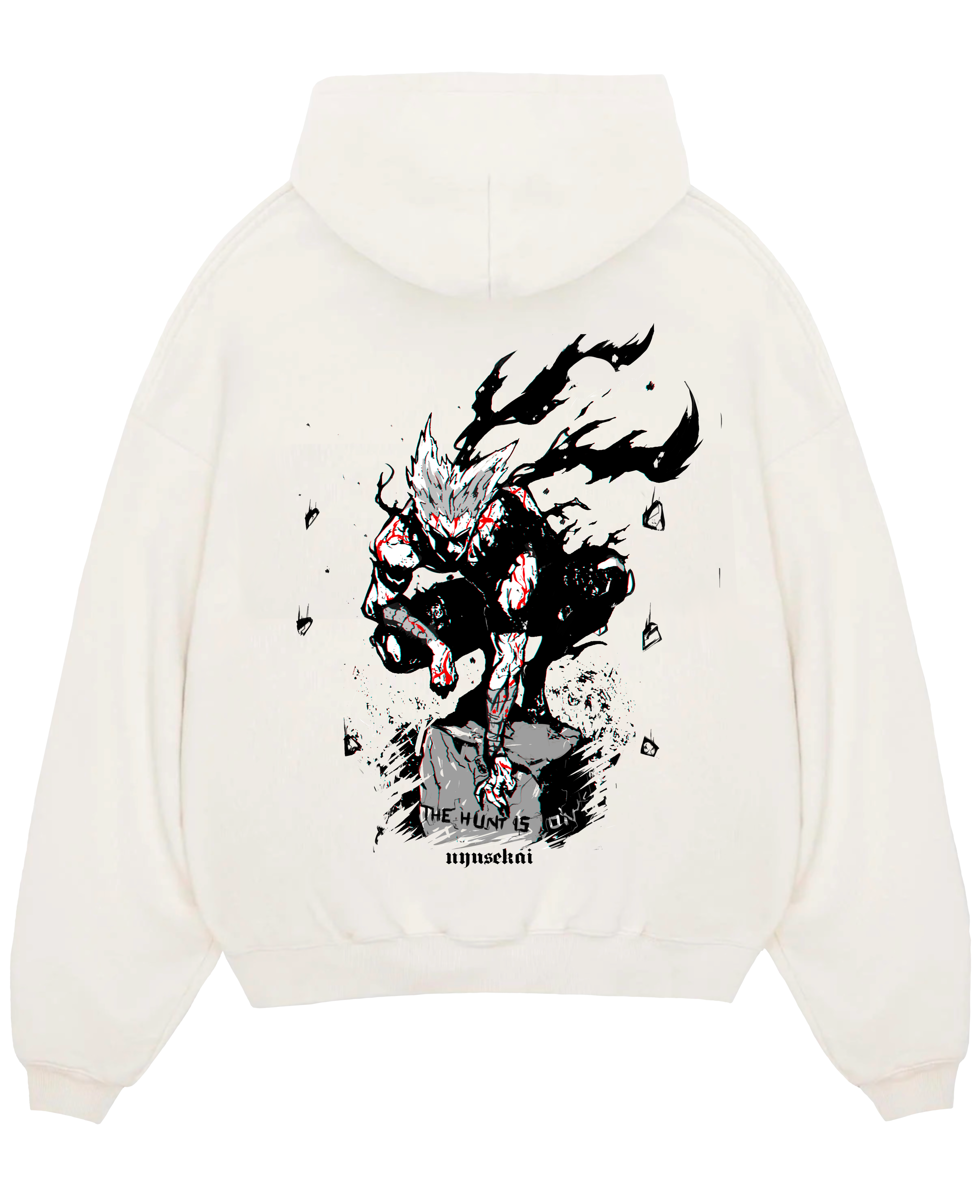 Garou X THE HUNT IS ON - One Punch Man Hoodie