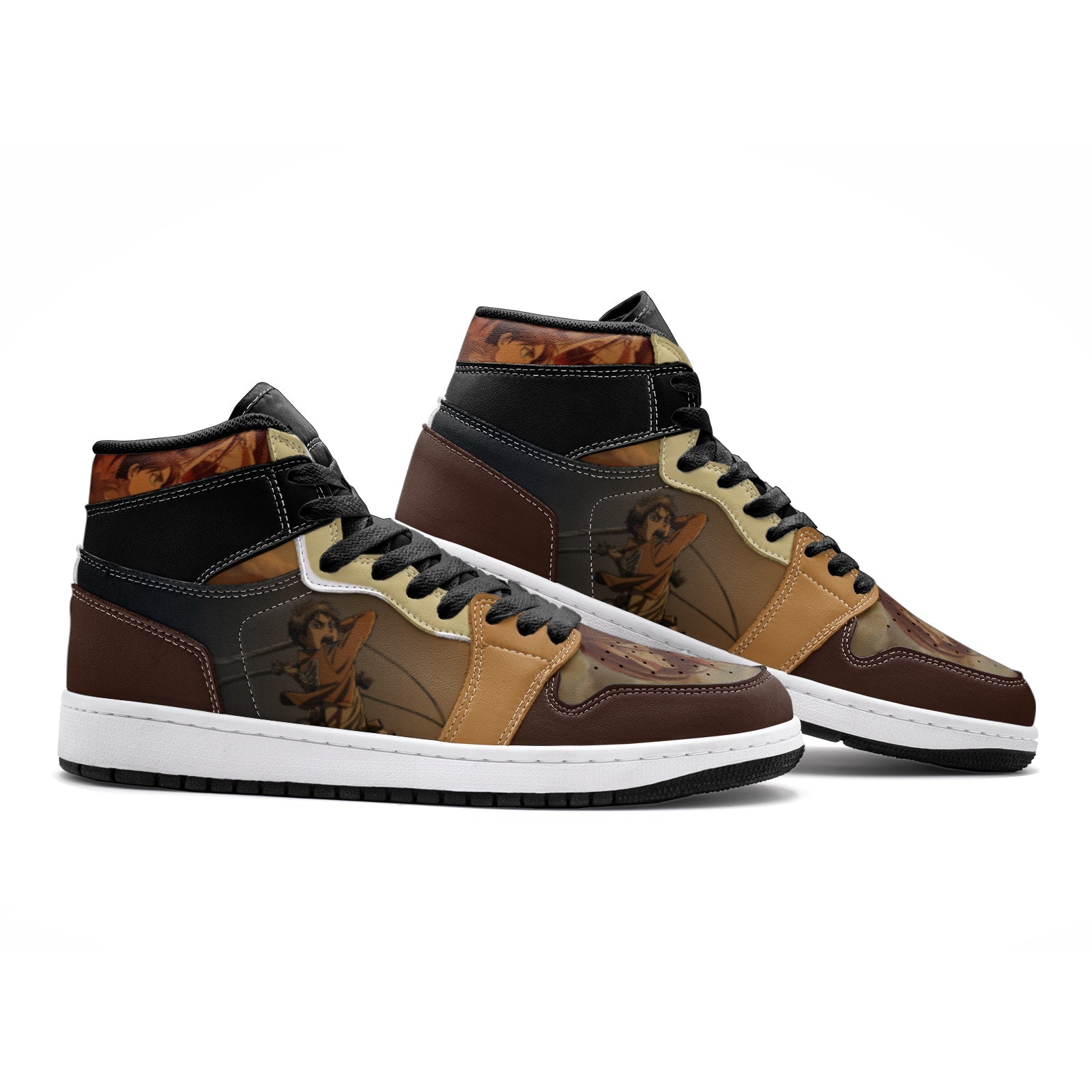Eren Yeager Shingeki no Kyojin Mid 1" Basketball Shoes