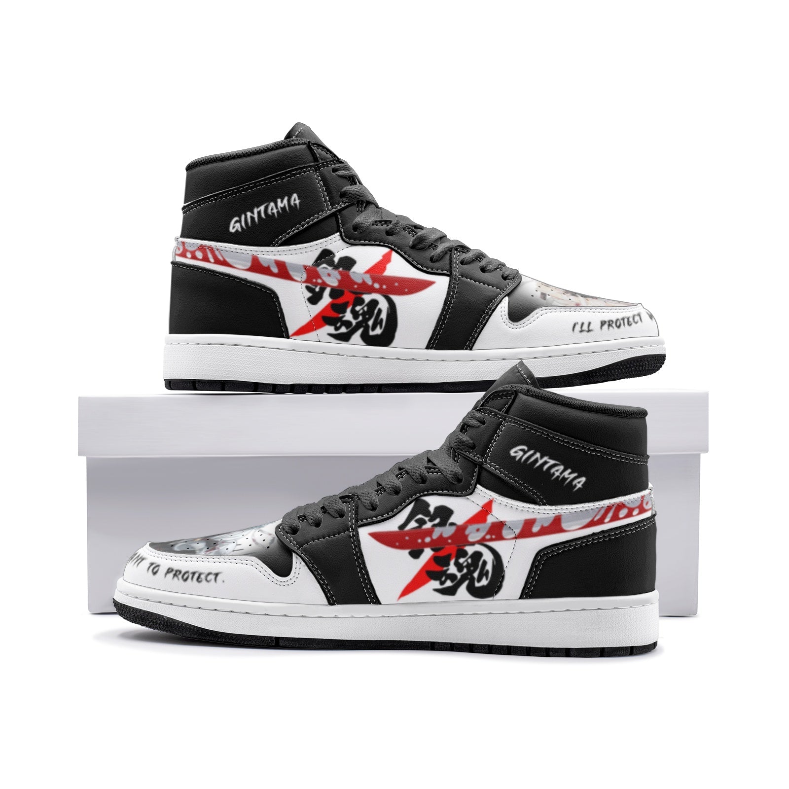 I'll Protect What I Want to Gintama Mid 1" Basketball Shoes