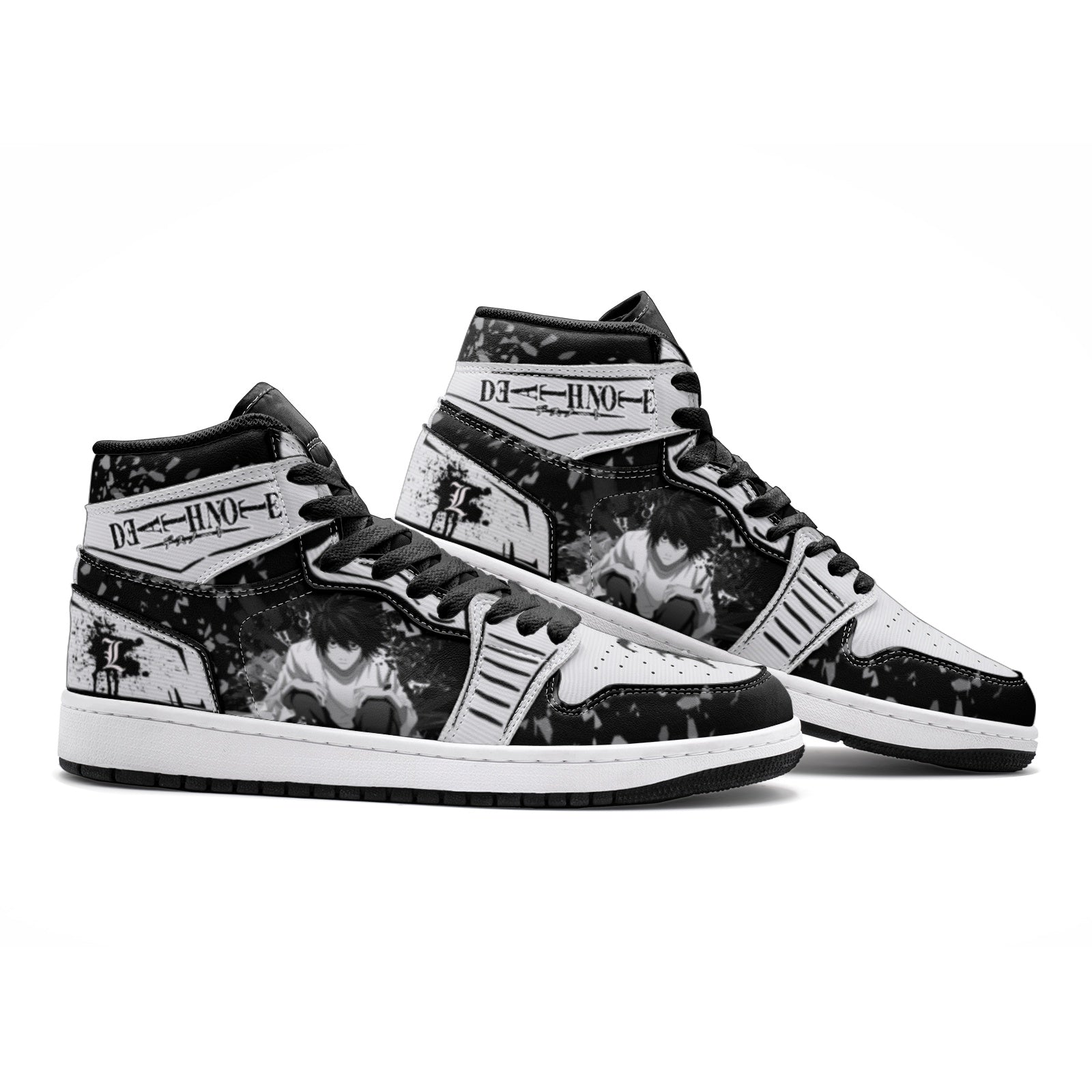 L Lawliet Ryuzaki Desu Noto V2 Mid 1" Basketball Shoes