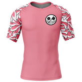 Doflamingo One Piece Short Sleeve Rash Guard Compression Shirt