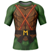 Michelangelo Teenage Mutant Ninja Turtles Short Sleeve Rash Guard Compression Shirt