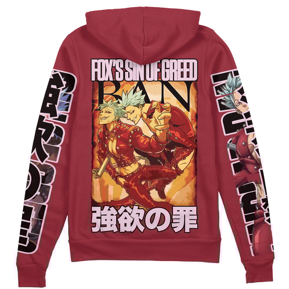 Ban Seven Deadly Sins" Streetwear Zip Hoodie Jacket