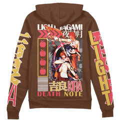 Light Yagami Death Note" Streetwear Zip Hoodie Jacket