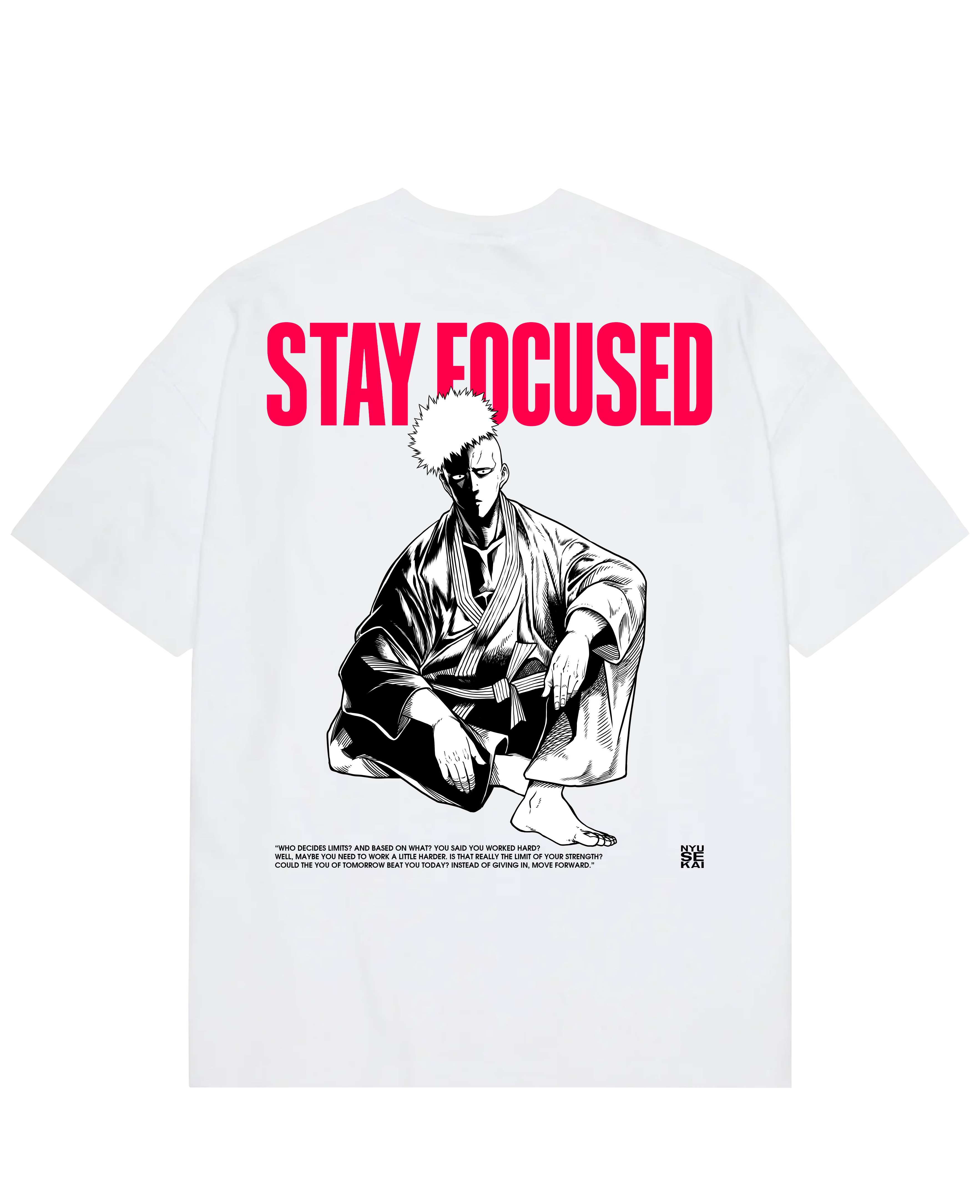 Saitama X Stay Focused - One Punch Man Oversize T-Shirt