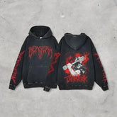 Anime Berserk Retro Washed 2-Sided Vintage Oversized Hoodie - Nysekai
