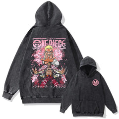 Nysekai "Doflamingo" 2-Sided Vintage Oversized Hoodie