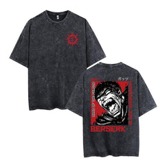 a black shirt with a picture of a demon on it